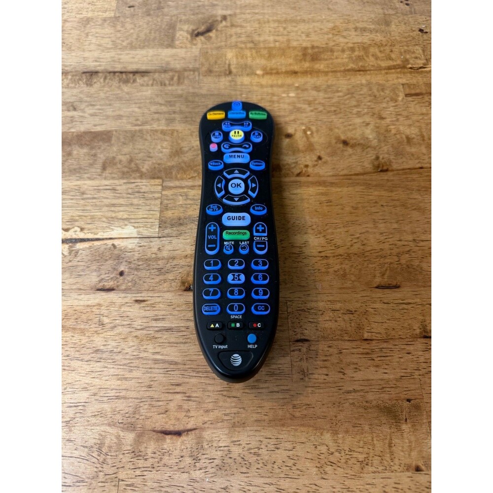 Replacement AT&T U-Verse S30-S1B Remote Control Backlit Black TESTED